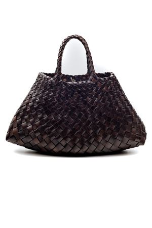 Dark brown Santa Croce small tote bag DRAGON DIFFUSION | 8893DGS6MATDKBROWN